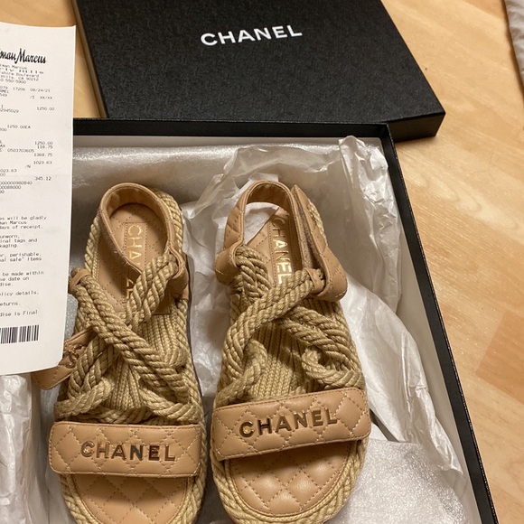 chanel slides nude